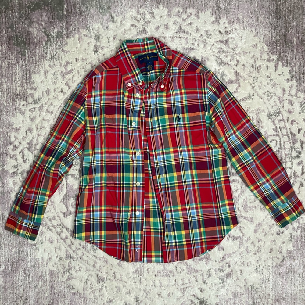 Ralph Lauren Boys Plaid Dress Shirt - Size 5
